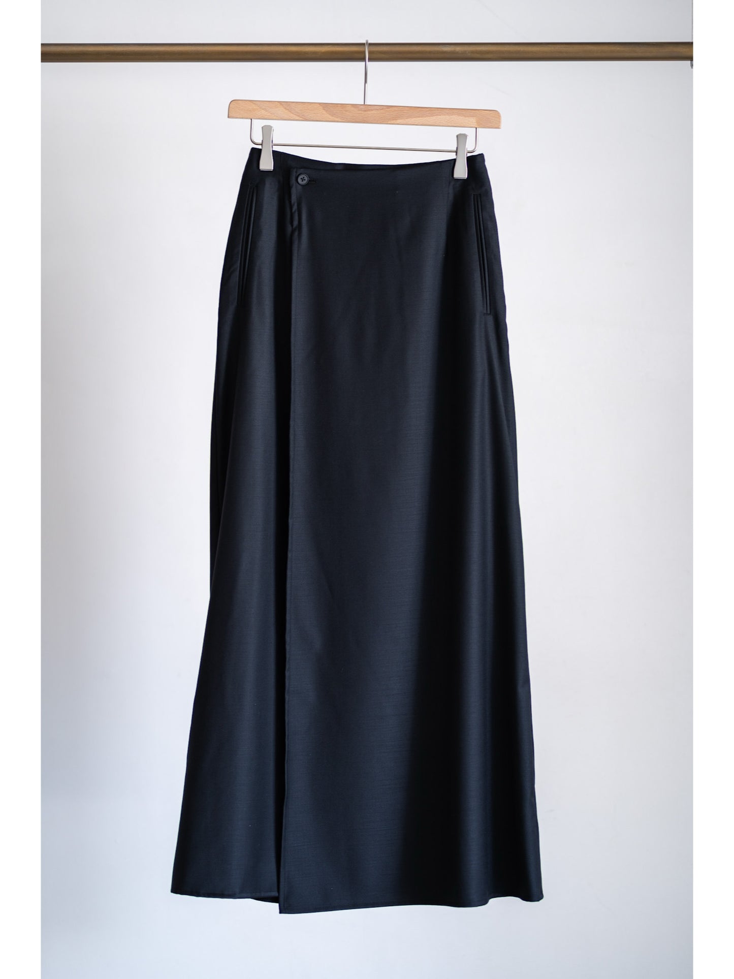 WOOL SILK WRAP SKIRT