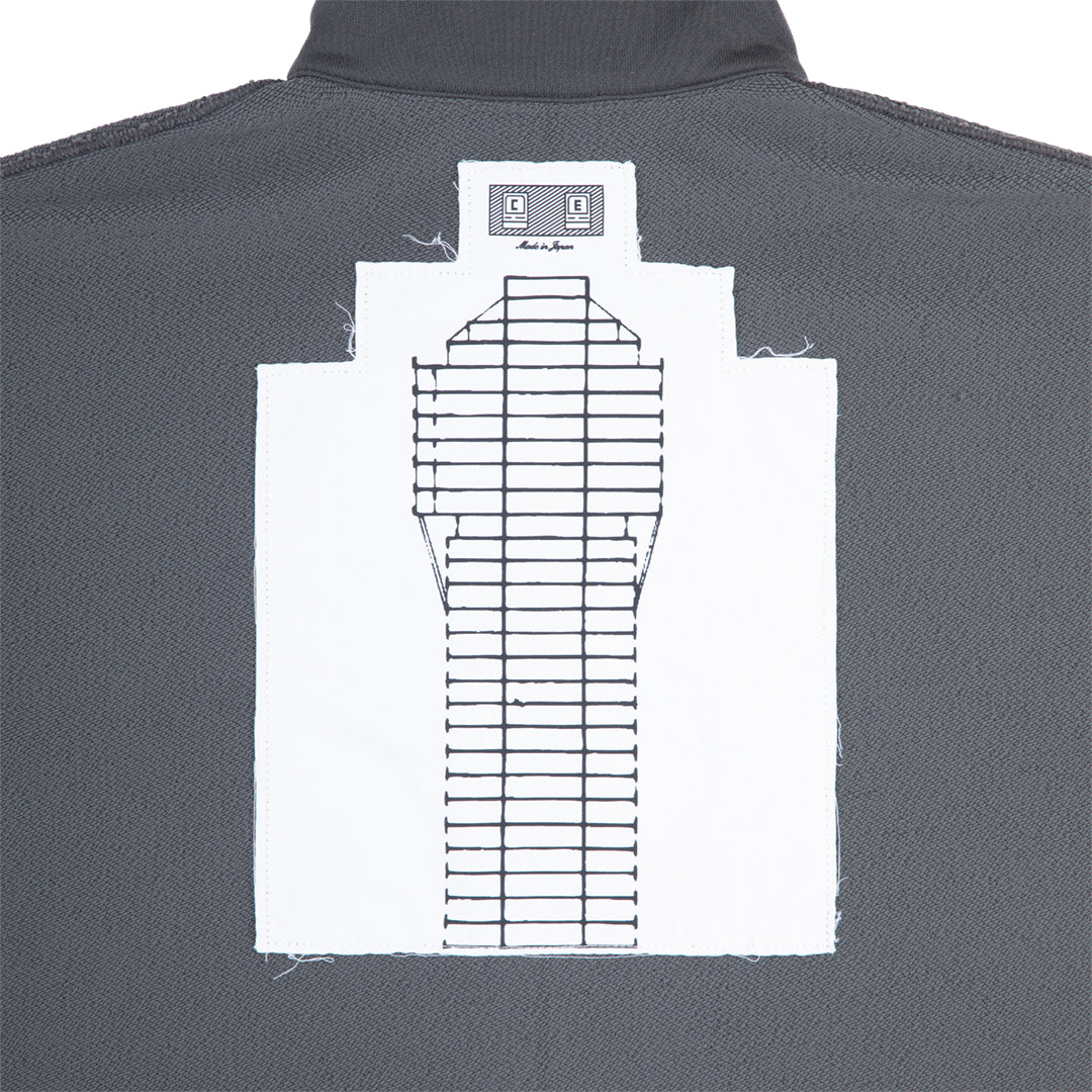 PE JERSEY COLLARED ZIP UP
