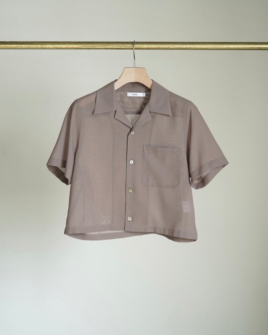 T/W VOILE CROPPED SHIRT