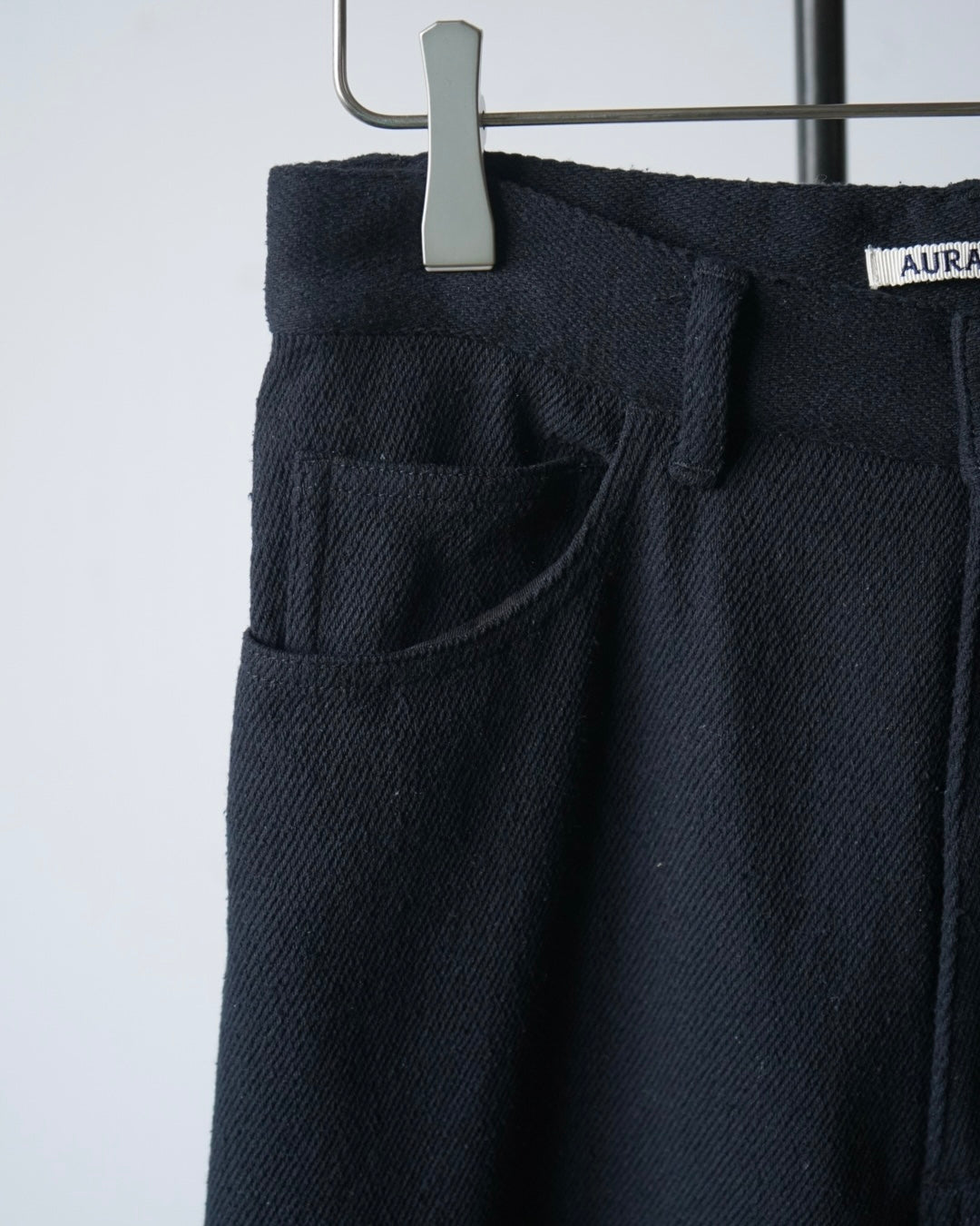 SILK NEP DENIM 5P WIDE PANTS