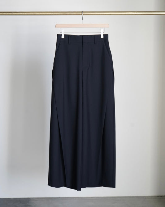 WOOL SIDE TUCK PANTS