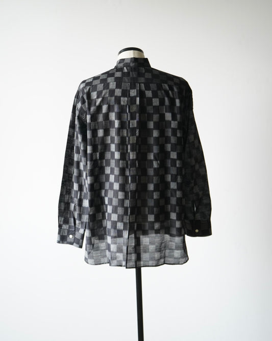 IKAT COTTON SILK HANDMADE CLASSIC COLLAR SHIRT (IDEAL Exclusive)