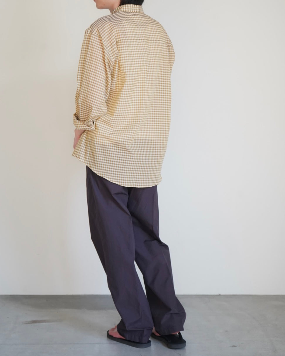 AIRY LIGHT COTTON CHECK BIG SHIRT