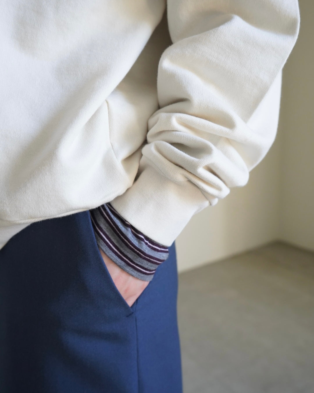 SUPER HIGH GAUGE SWEAT HALF ZIP P/O