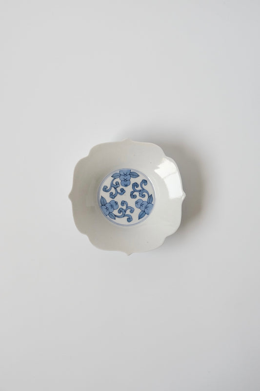 染付橘稜花5寸皿