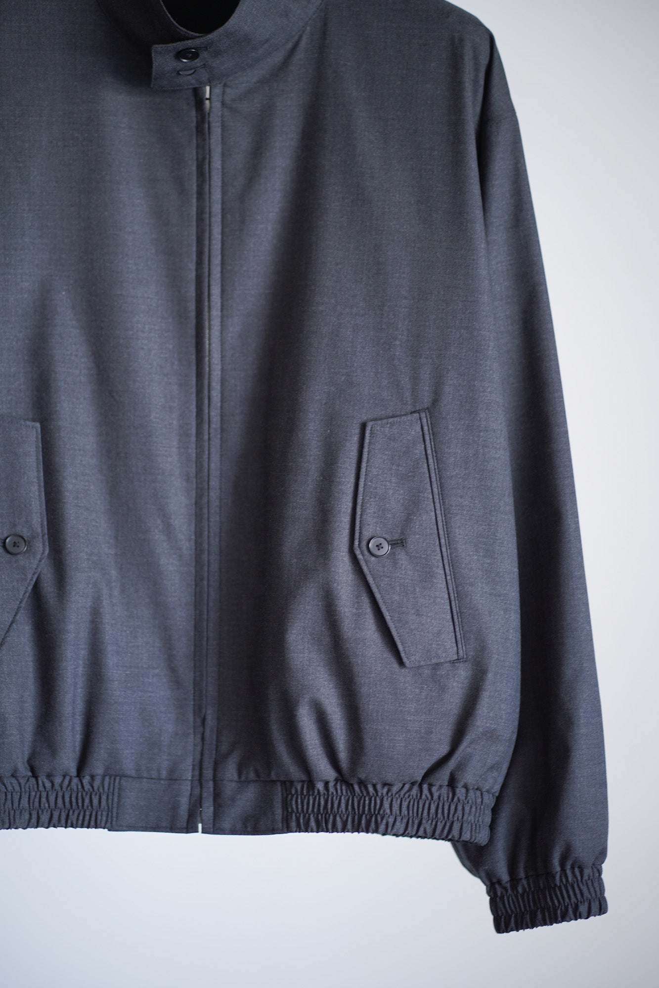 ULTRA FINE TROPICAL WOOL ZIP BLOUSON