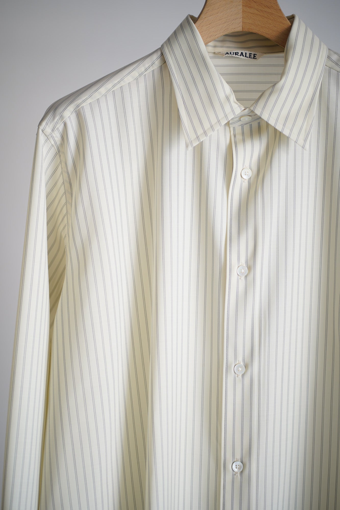 SUPER FINE WOOL STRIPE SHIRT