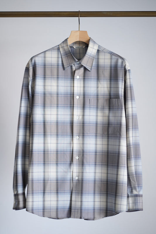 SUPER LIGHT WOOL CHECK SHIRT