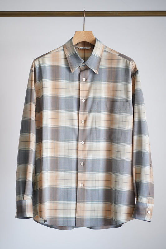 SUPER LIGHT WOOL CHECK SHIRT