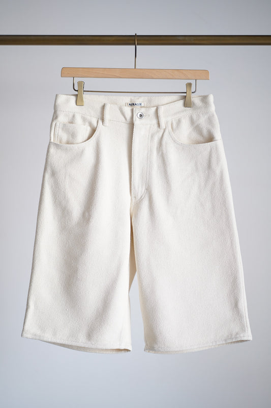 SILK NEP DENIM 5P WIDE SHORTS