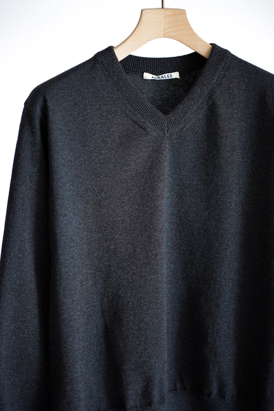 HIGH TWIST WOOL KNIT V-NECK P/O