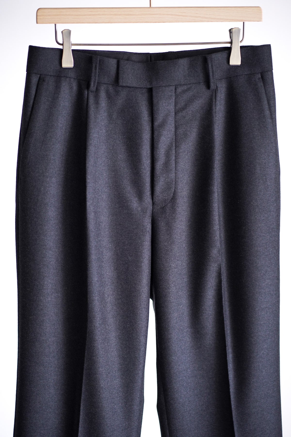 WOOL FULLING FLANNEL ONE-TUCK SLACKS