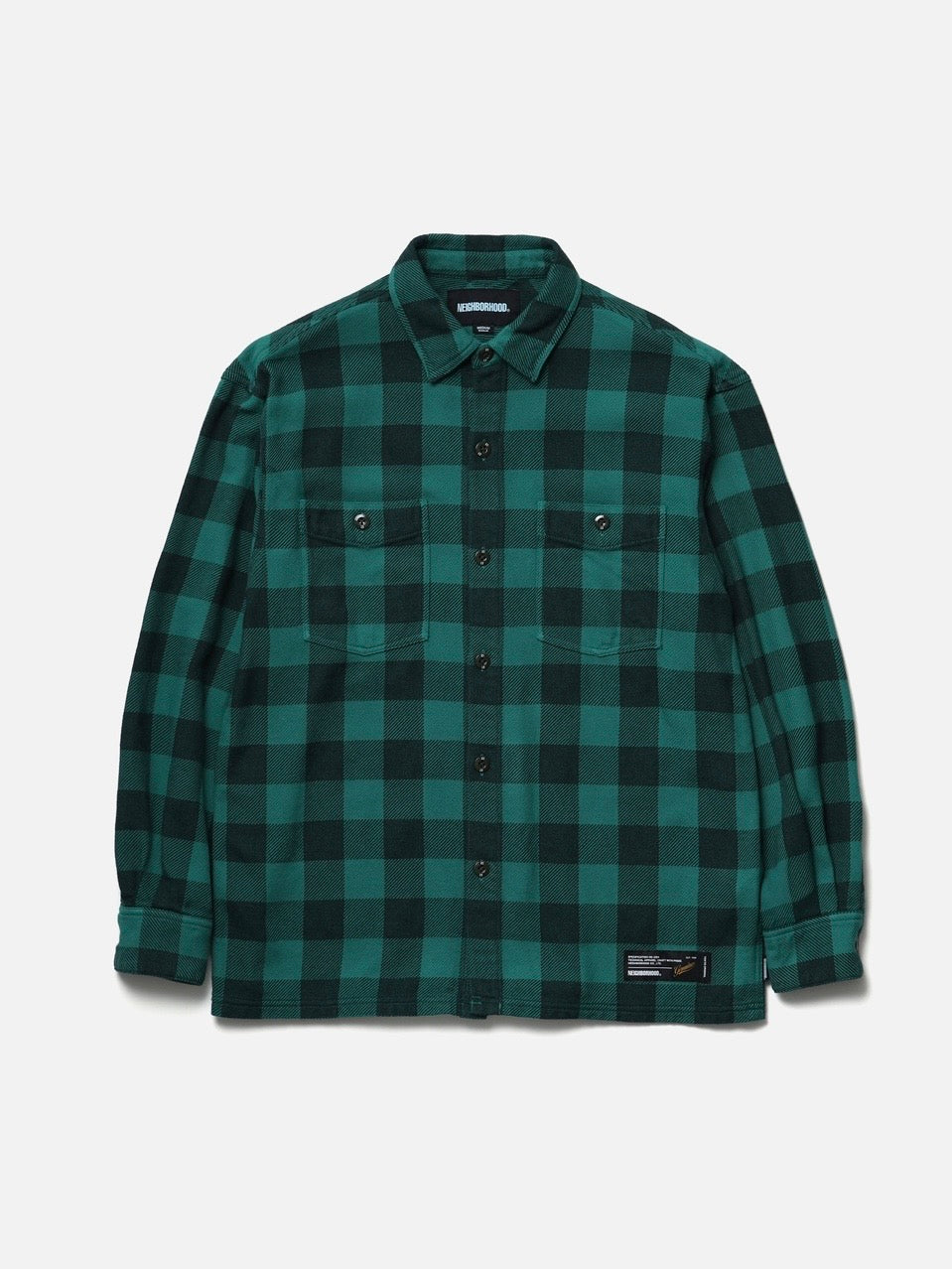 GARMENT DYED BLOCK CHECK SHIRT LS