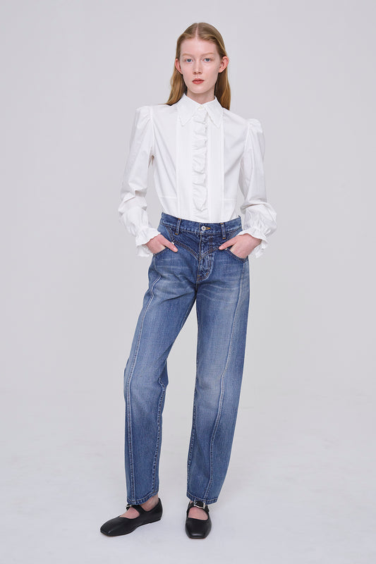 ORGANIC COTTON EMBROIDERED BLOUSE