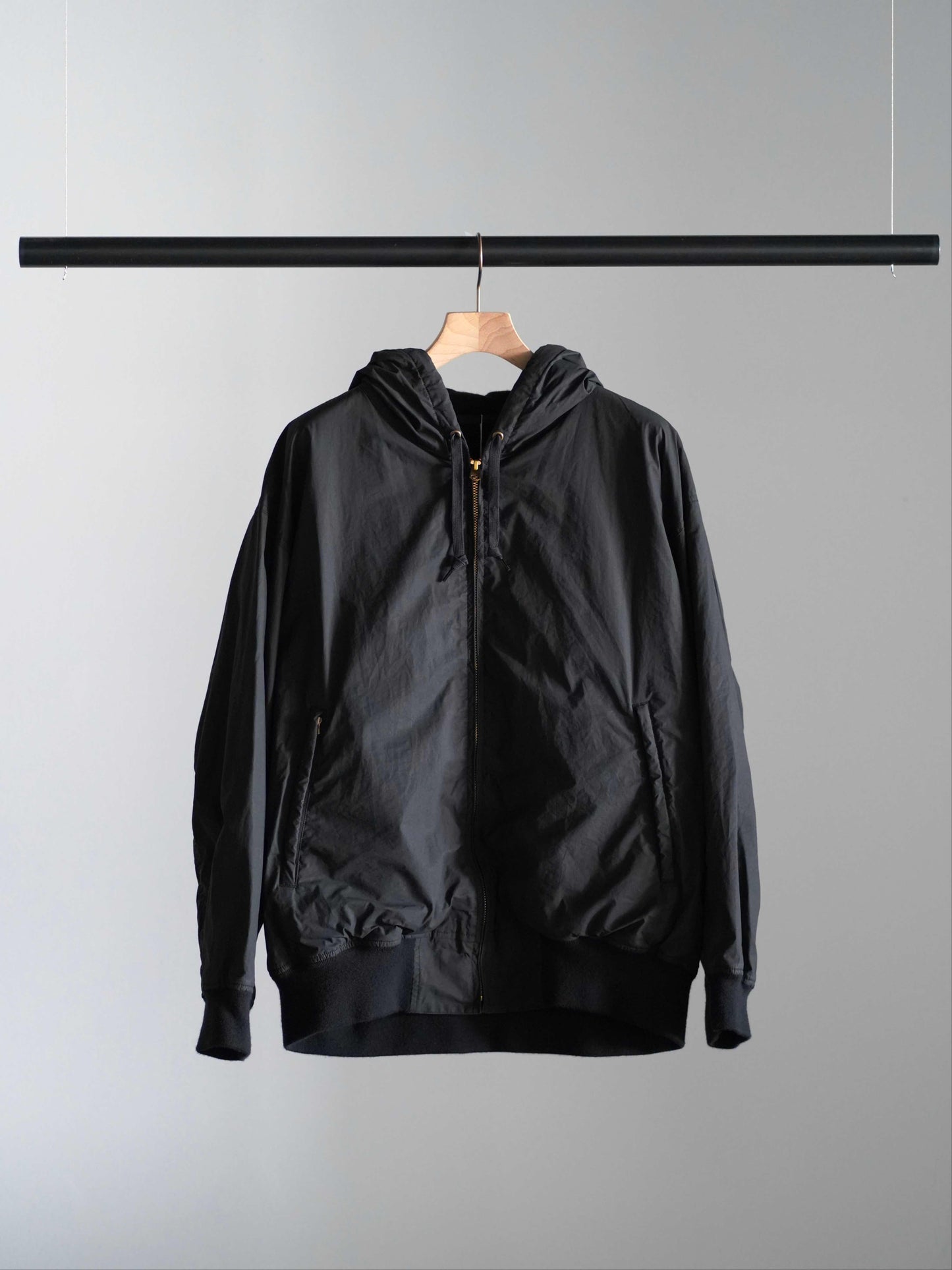 コットンナイロン ジップパーカ