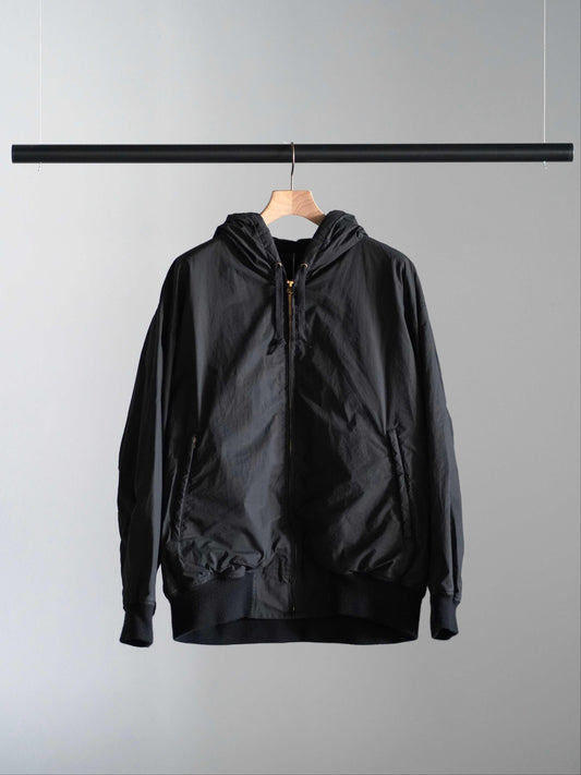 コットンナイロン ジップパーカ