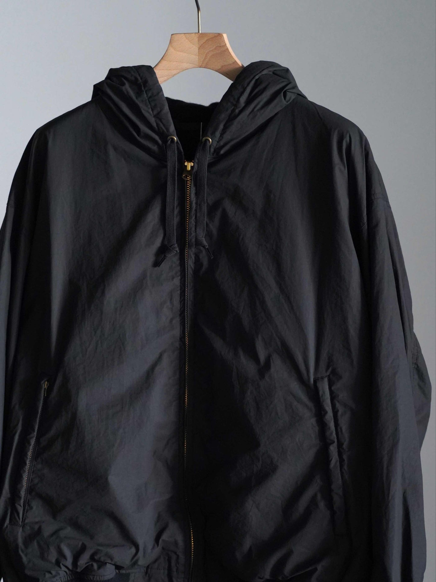 コットンナイロン ジップパーカ