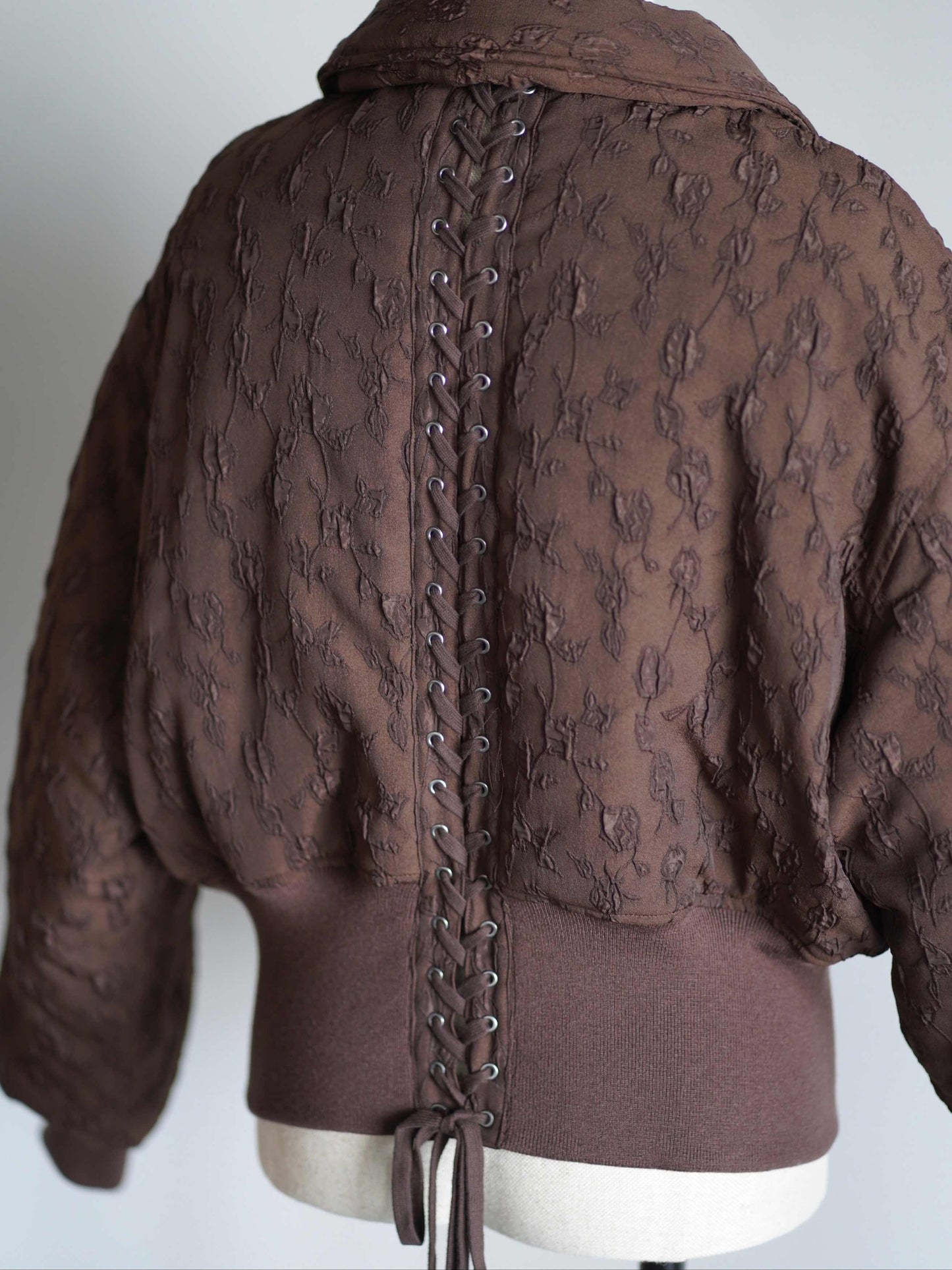 Floral jacquard bomber jacket