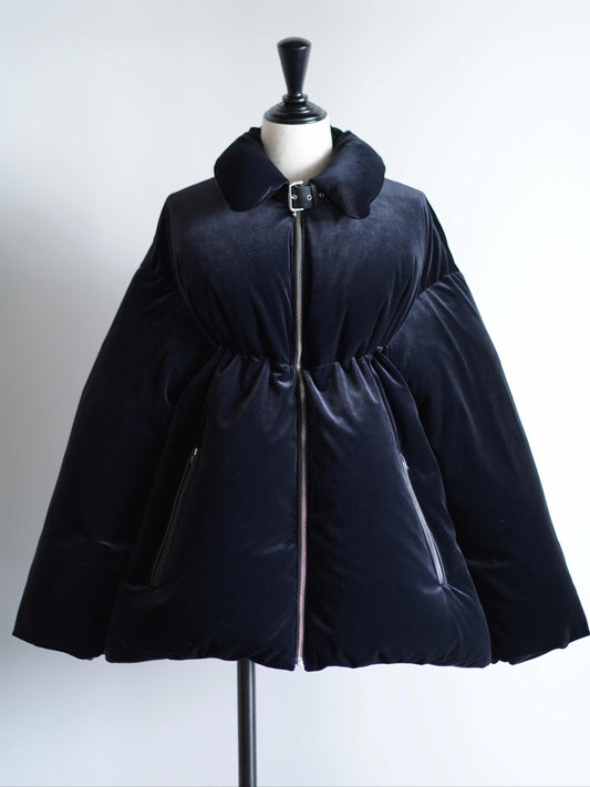 Velour down coat