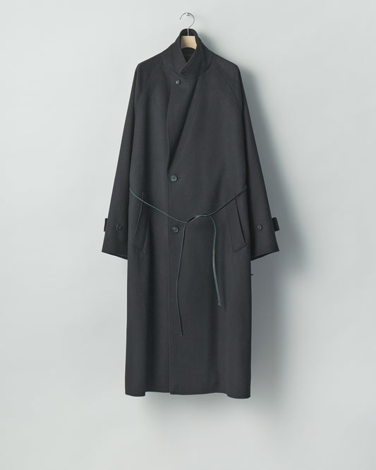 WOOL CASHMERE OVERSIZED PEAK LAPEL CHESTER COAT