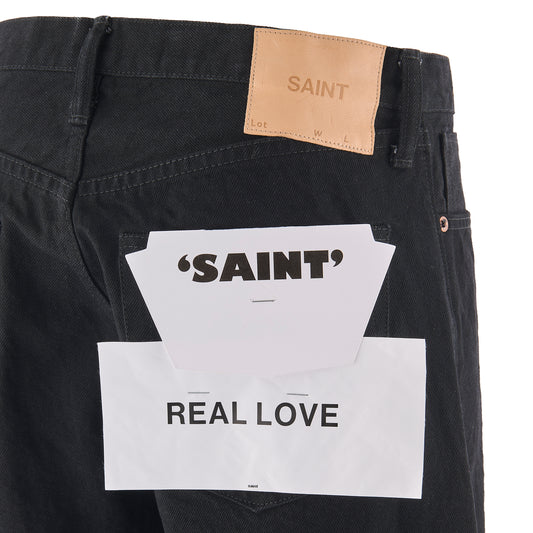 077 / BLACK DENIM PANTS / STRAIGHT