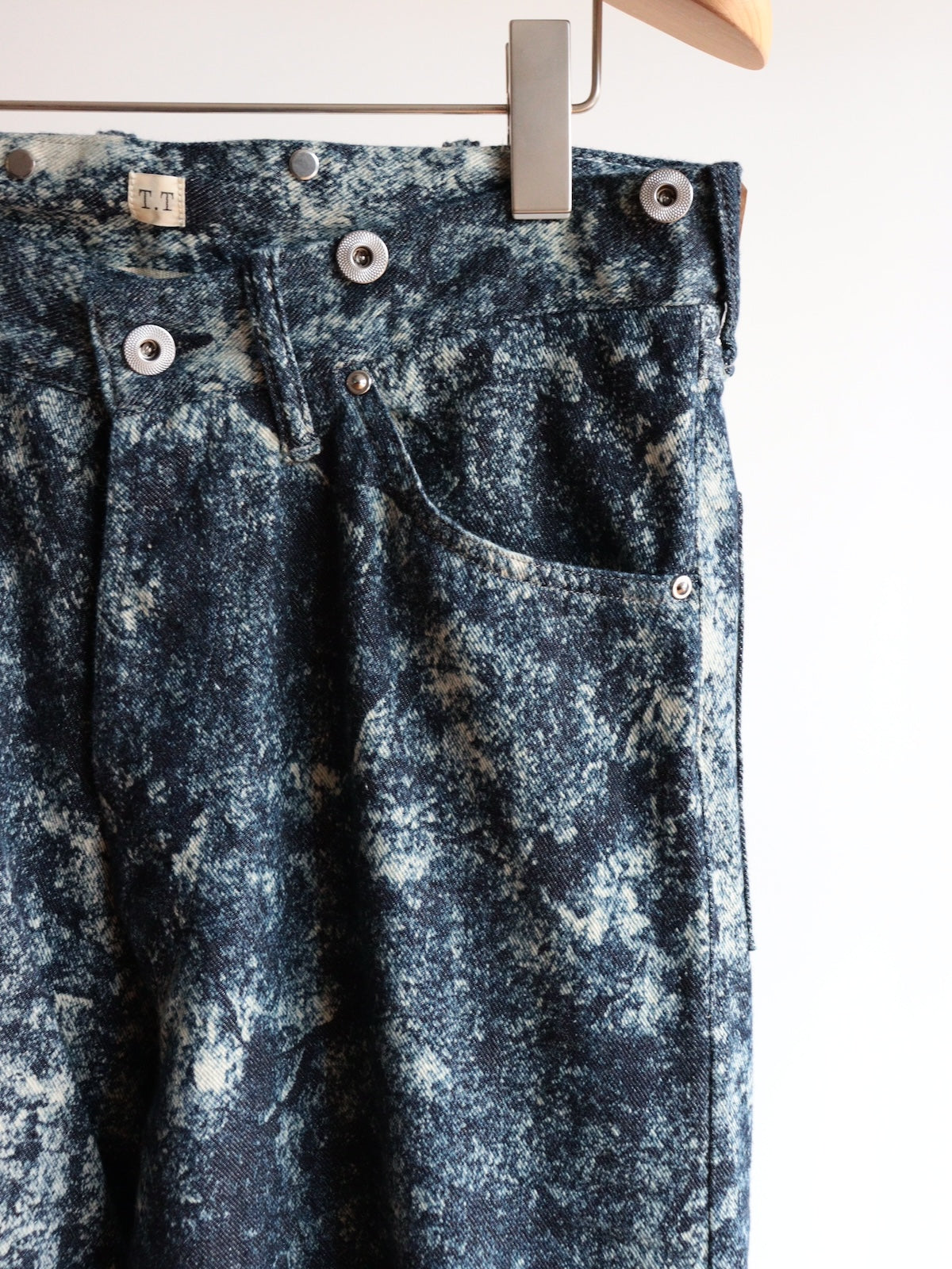 Lot.704 DENIM TROUSERS C.1920’S -Discharged Print