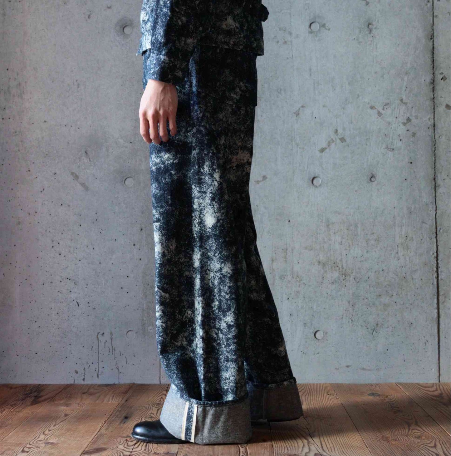 Lot.704 DENIM TROUSERS C.1920’S -Discharged Print