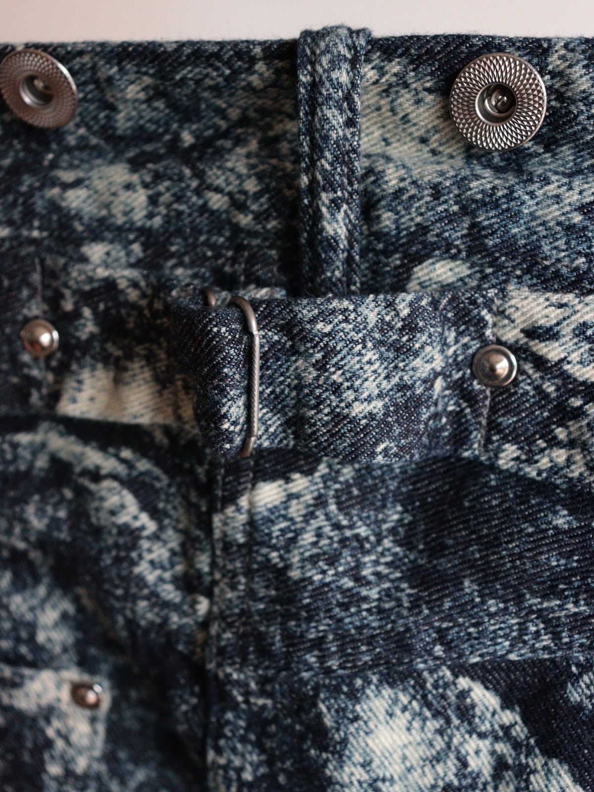 Lot.704 DENIM TROUSERS C.1920’S -Discharged Print