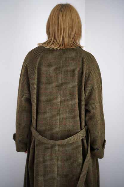 BRITISH TWEED RAGLAN SLEEVE BALMACAAN COAT