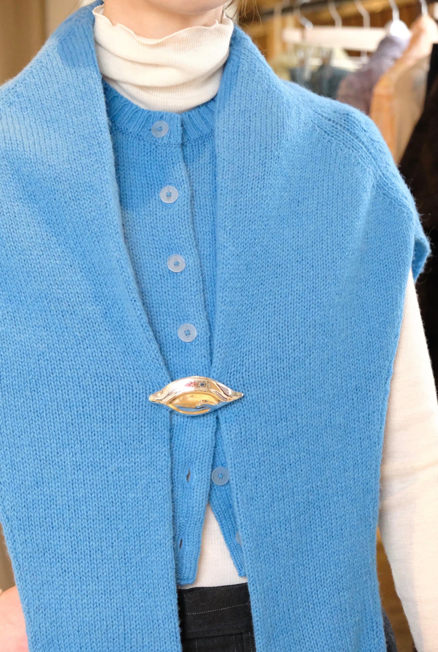 R.ALAGAN / EYE BROOCH NECKLACE