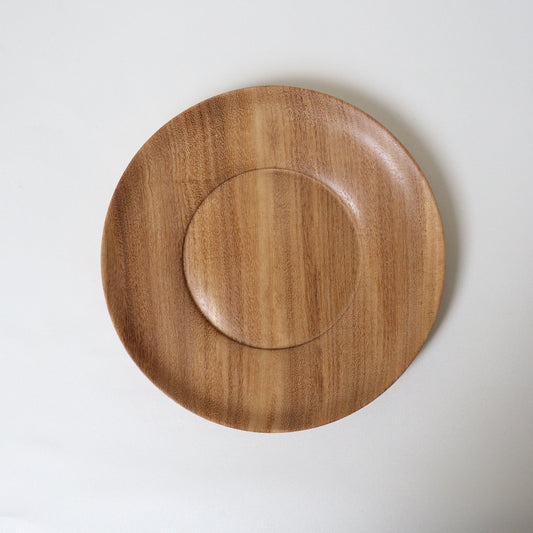 SET OF 2 HANDTURNED MEDIUM PLATE