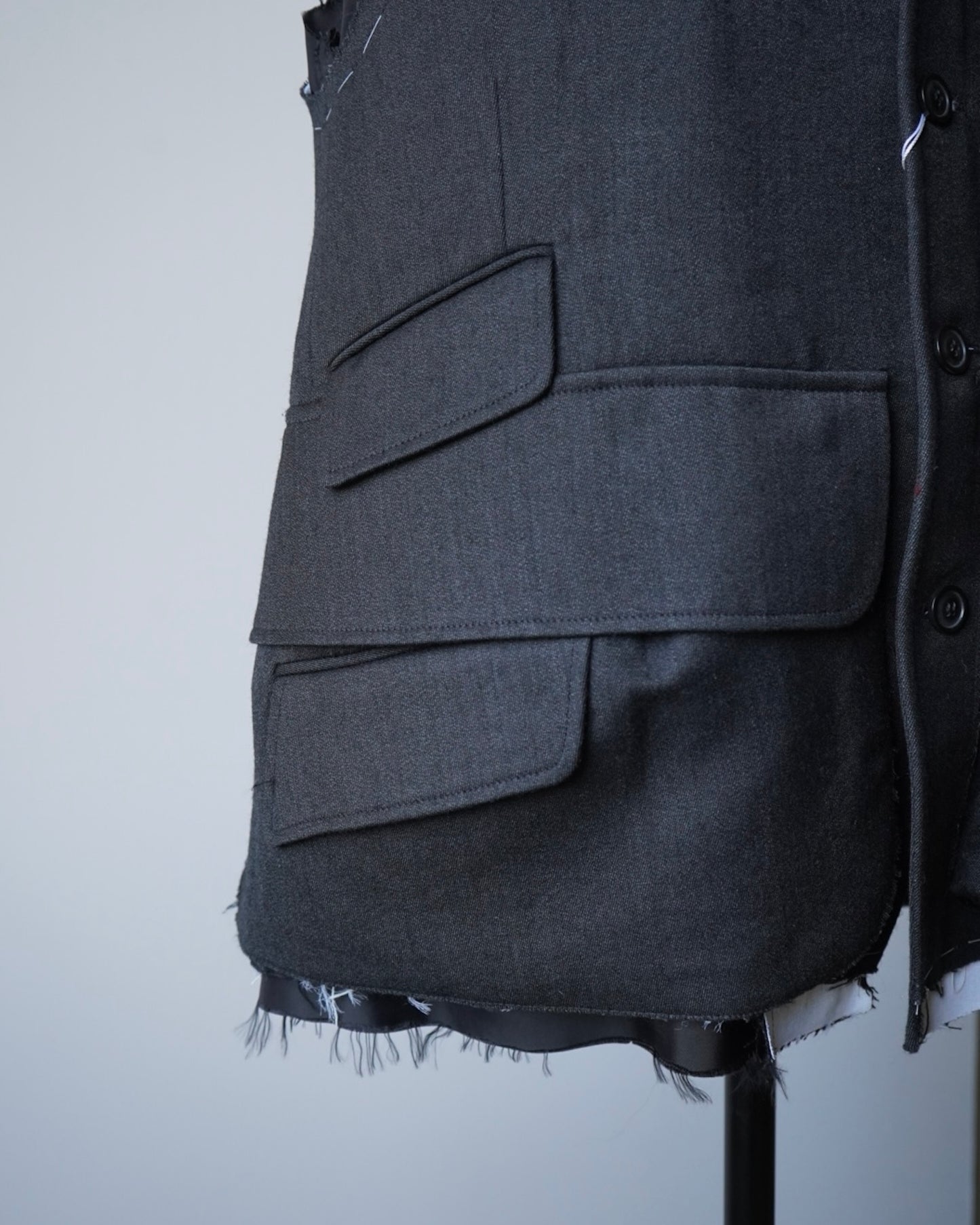 S50FB0109 SLEEVELESS WOOL JACKET