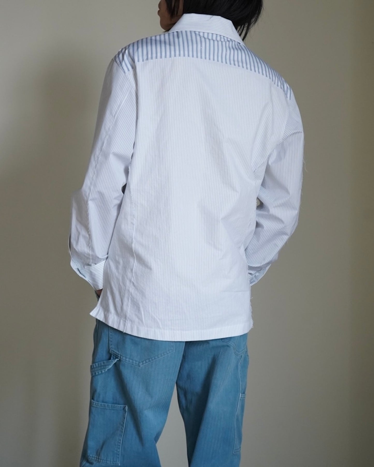 S50DT0047 PATCHWORK STRIPE SHIRT