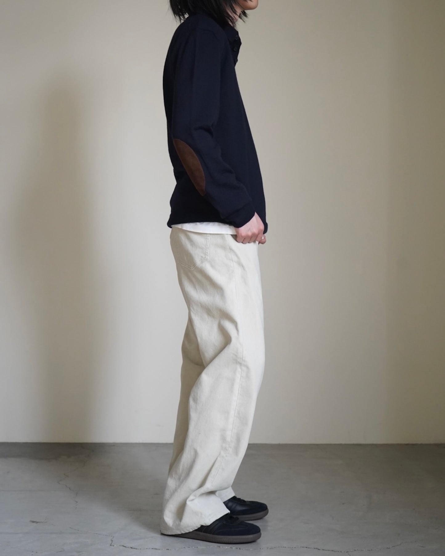 S50GL0061 ELBOW PATCH WOOL POLO