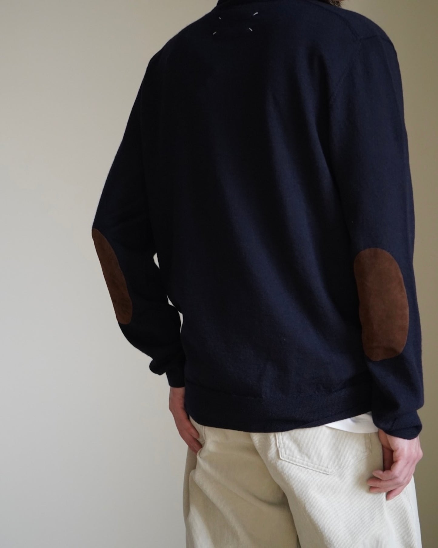 S50GL0061 ELBOW PATCH WOOL POLO