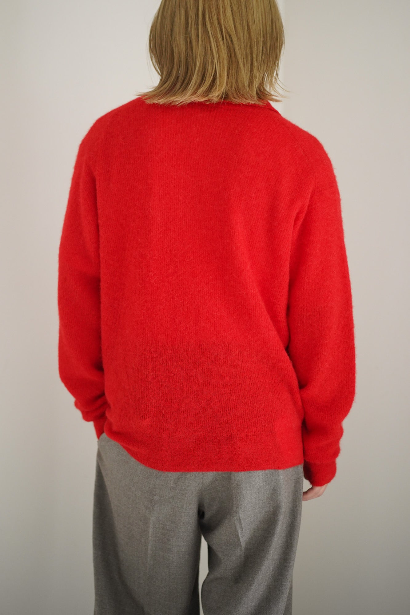 BABY SURI ALPACA SHEER KNIT SKIPPER POLO
