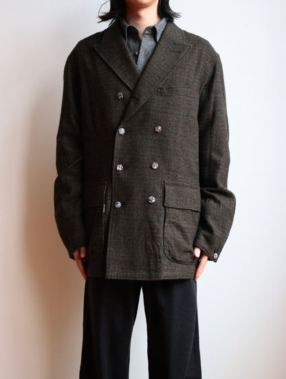 double breased director's jacket -check-