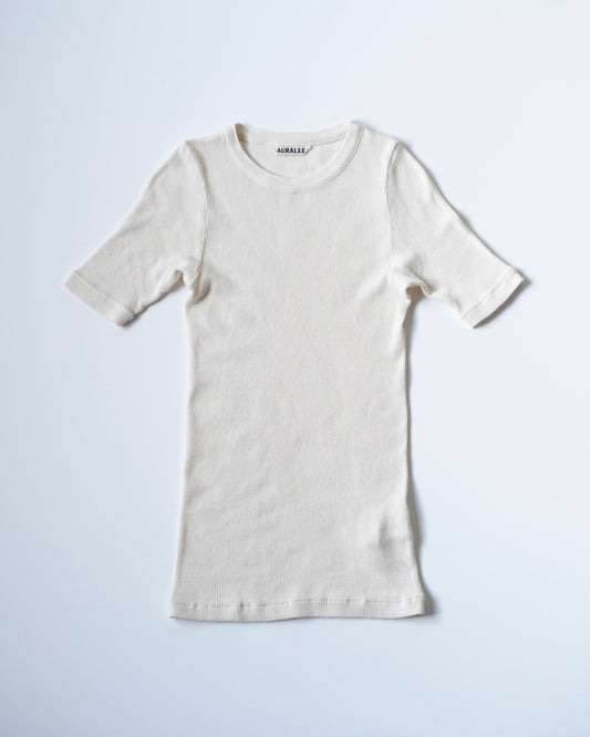 AURALEE / ORGANIC SOFT RIB TEE