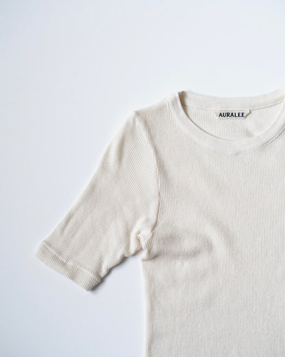 AURALEE / ORGANIC SOFT RIB TEE