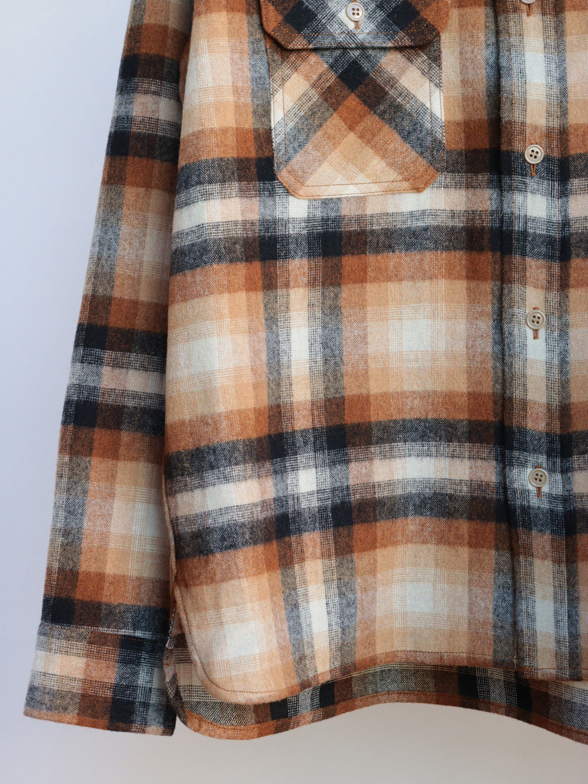 US2583 / LONG SLEEVE WOOL CHECK SHIRT