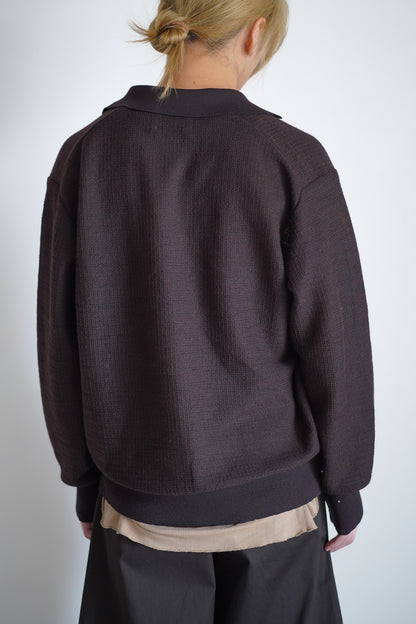 SLUB COTTON KNIT SKIPPER LS