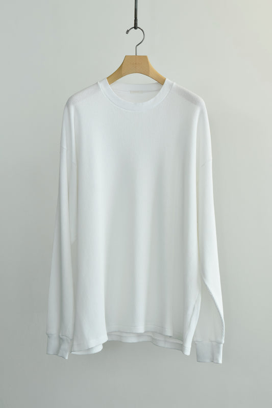 コットンワッフル 長袖Tシャツ