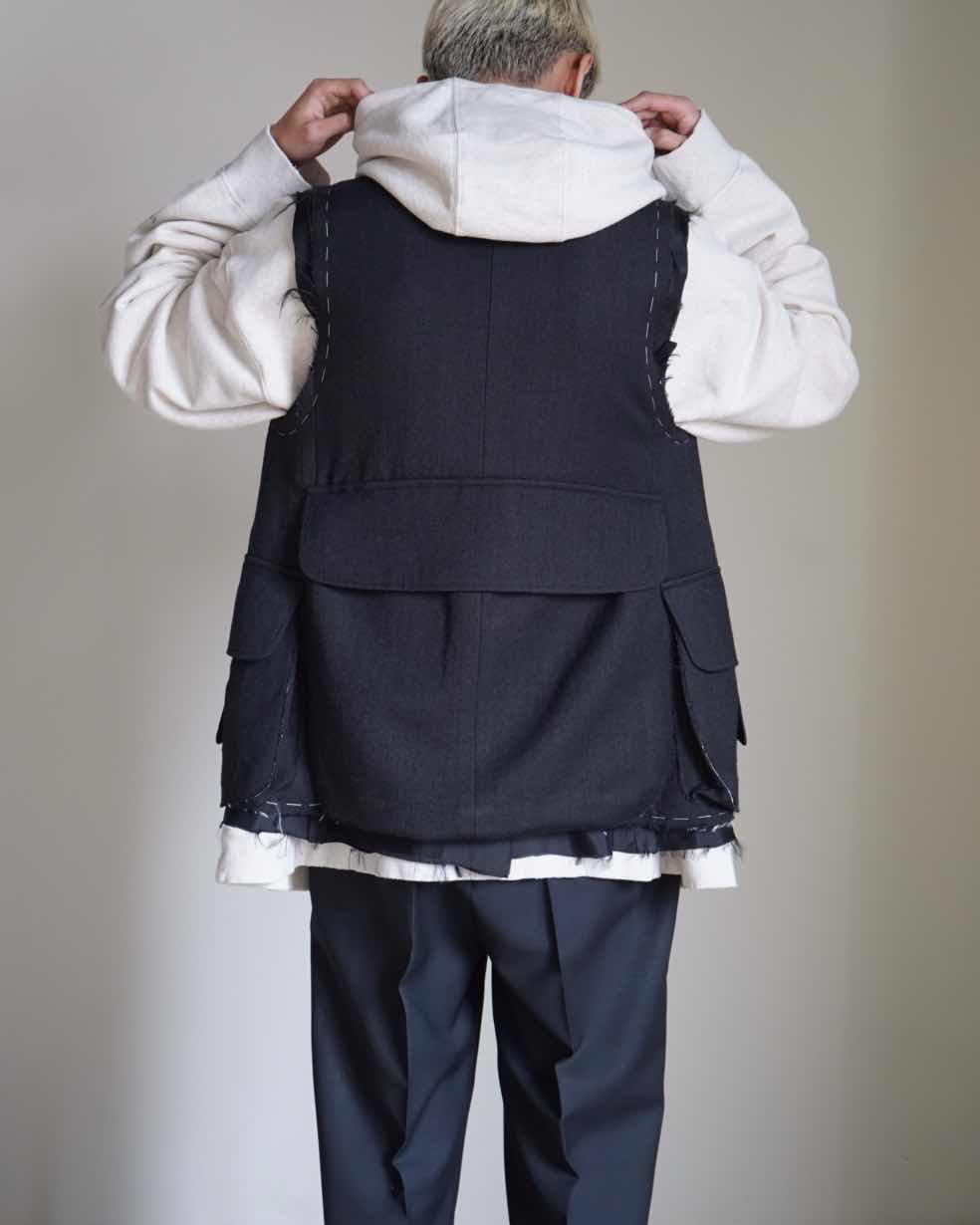 S50FB0109 SLEEVELESS WOOL JACKET