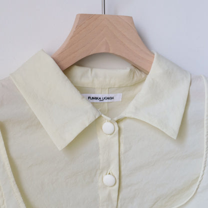 STRETCH TAFFETA LAYERED BRA TOP SHIRT