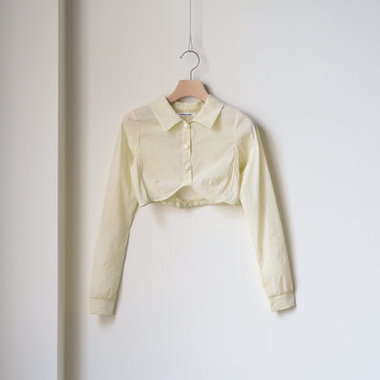 STRETCH TAFFETA LAYERED BRA TOP SHIRT