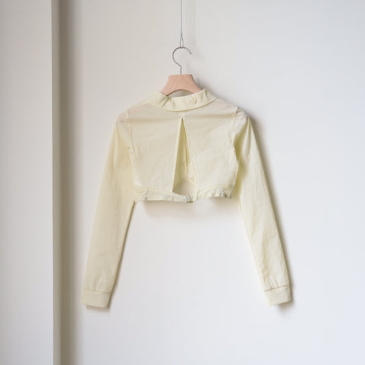 STRETCH TAFFETA LAYERED BRA TOP SHIRT
