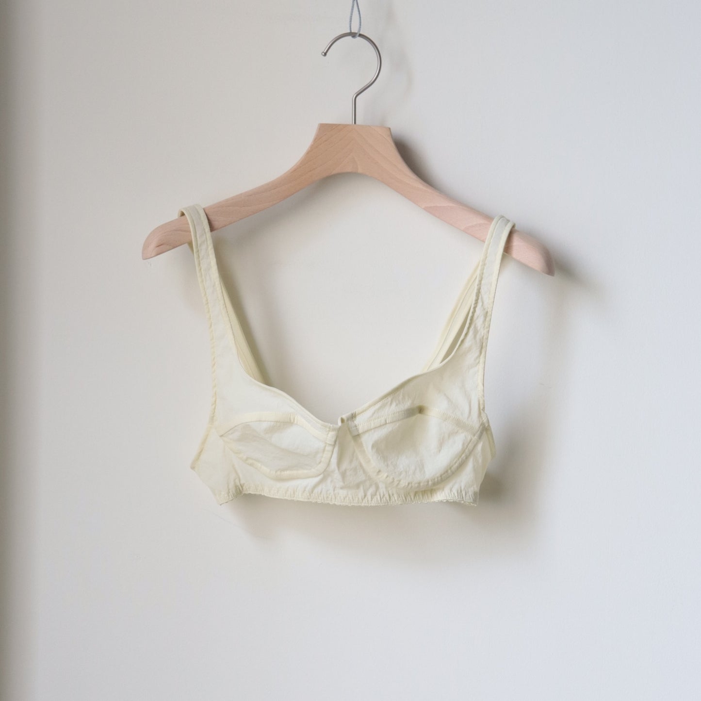 STRETCH TAFFETA LAYERED BRA TOP SHIRT