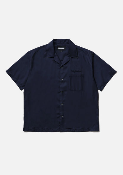 SOLID COLLAR HAWAIAN SHIRT SS
