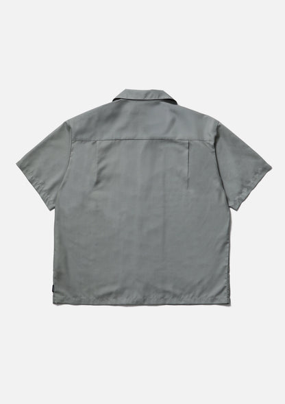 SOLID COLLAR HAWAIAN SHIRT SS