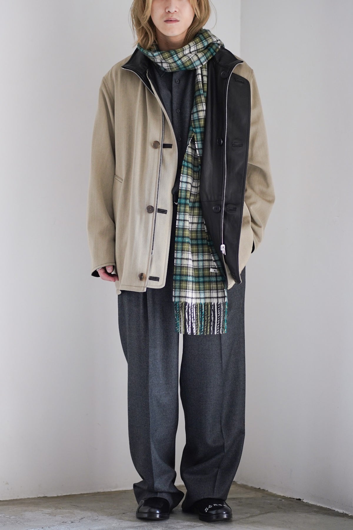 CASHMERE CHECK LONG STOLE